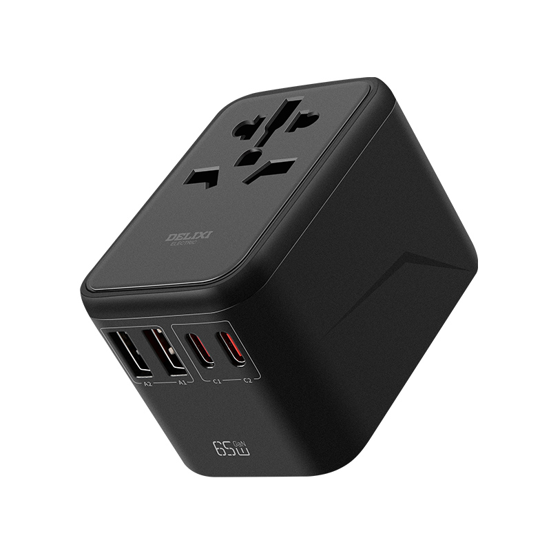 德力西电气全球通旅行插座【65W快充】2A2C CD98-SPQ(HE)65W 只 黑色